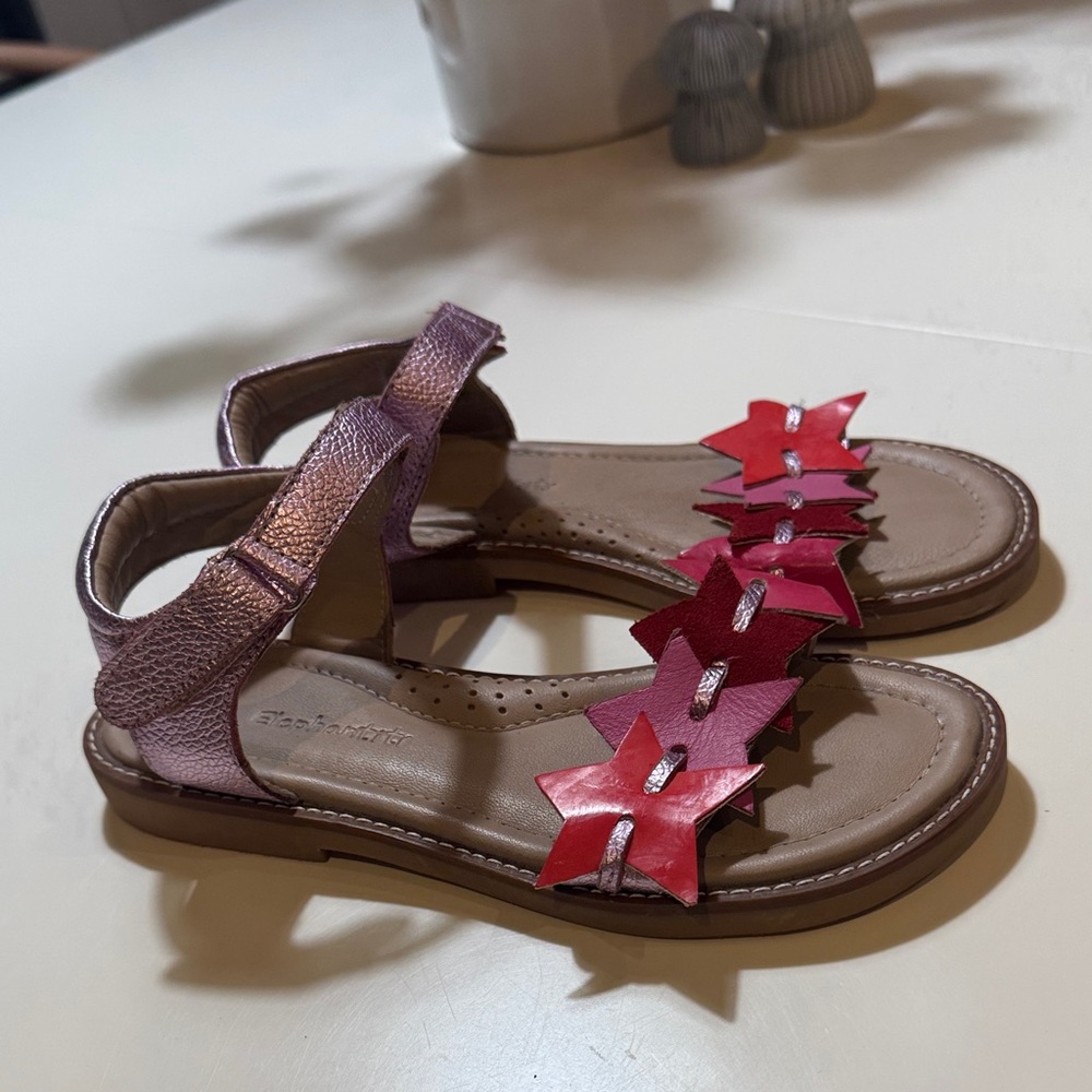 Elephantito Pink and Red Girls' Sandals